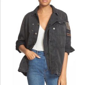 Oversized Free People Military Shirt Jacket (size Small) - Like New